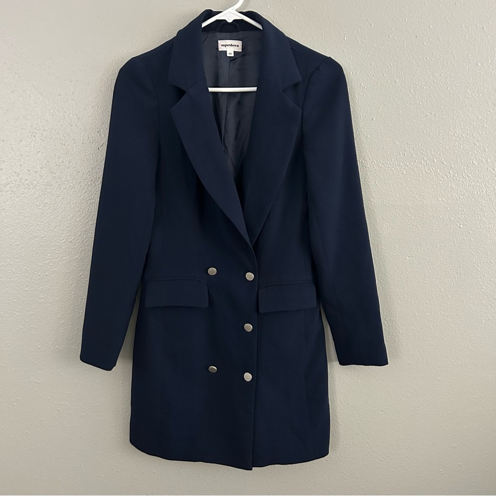 Superdown Navy Long Sleeve Dress